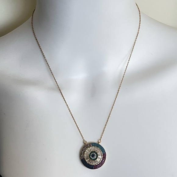 Elegant Evil Eye Necklace - Zircon Old Money Aesthetic Necklace - Picture 8 of 8